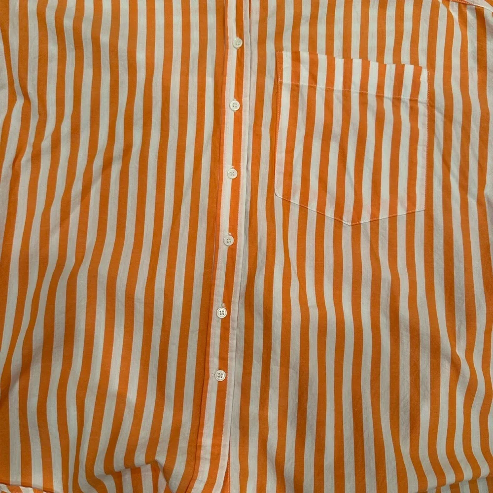 MAYE 100% Cotton Striped Button Down Shirt Business Casual Sz XL - Picture 10 of 12